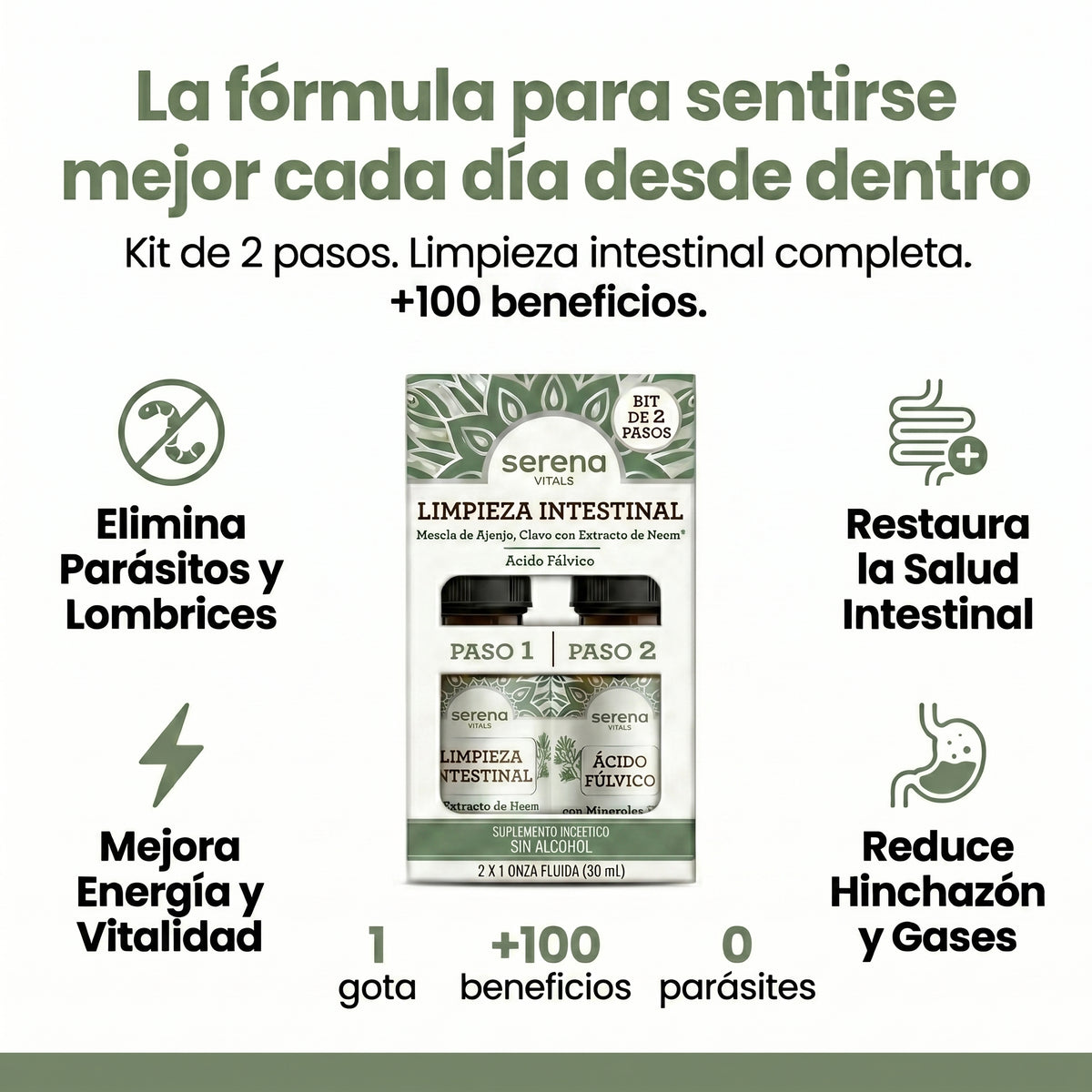 GutCleanse Kit Herbal de 2 Pasos – Apoyo Natural para la Limpieza y Bienestar Digestivo